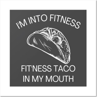 Funny Fitness Taco Posters and Art